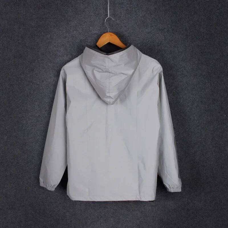 New Men / Women Full Reflective Jacket Night Shiny Zipper Haruku Windbreaker Jackets Hooded Hip-Hop Streetwear Coats Male