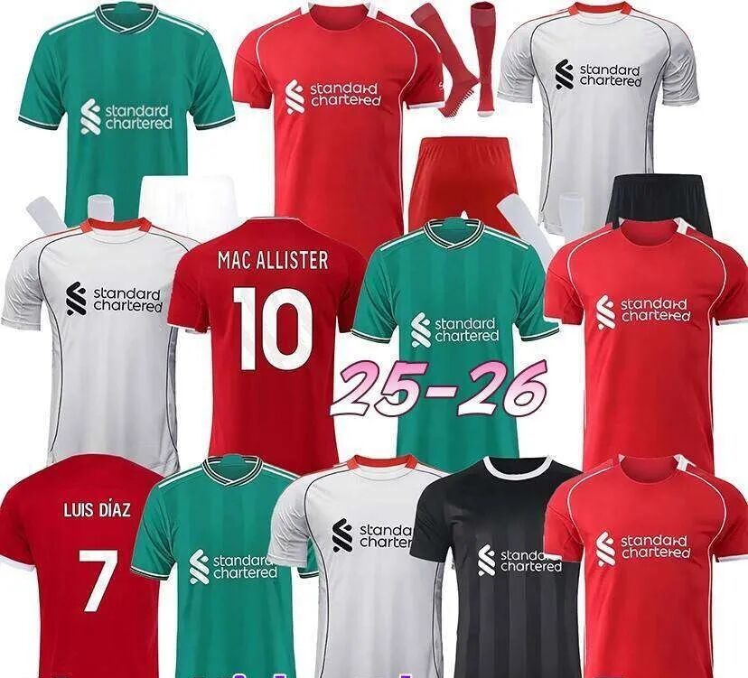 25 26 Kit Mohamed Salah wirtz Ekitike SZOBOSZLAI MAC ALLISTER VIRGIL camiseta GAKPO Milos Kerkez Frimpong 2025 fans football shirts Men kids kits