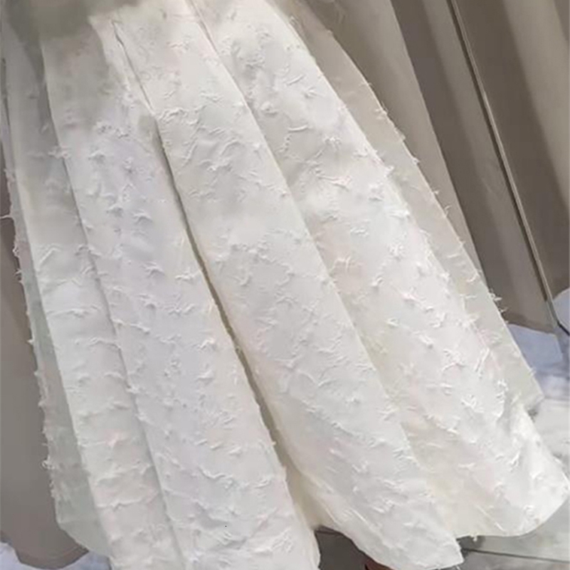 Two Piece Set Of Fringed Texture Shirt Top ALine Skirt Women Silhouette Blouse Baggy Cinched Waist Pleated Long Skirts Suit 250827
