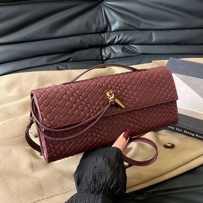 Woven Accordion Bags For Women 2025 New Designer Shoulder Purse Minimalist Crossbody Bag Leather Casual Fashion Handbag