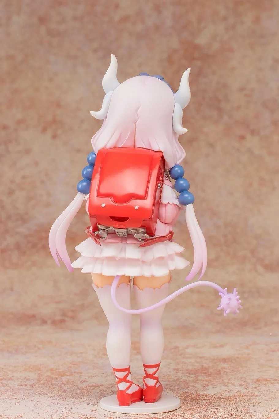 18cm Anime Miss Kobayashis Dragon Maid Kanna Kamui Action Figure PVC Horned Loli Carry Schoolbag Double Tail Collection Model W250828