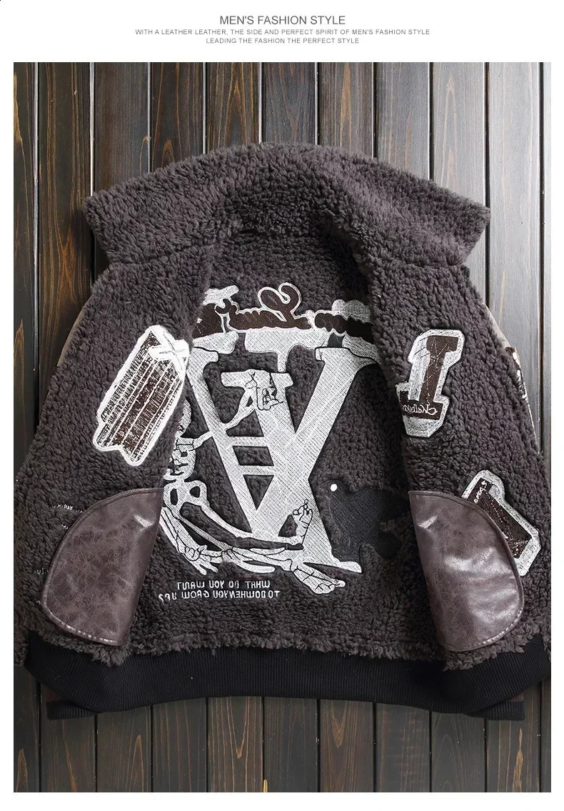 Sheep Fleece Coat for Men 2024 Fur Clothing Male Particle Wool Thick Lamb Jacket Mens Winter Coats and Jackets Casaco FCY y250827