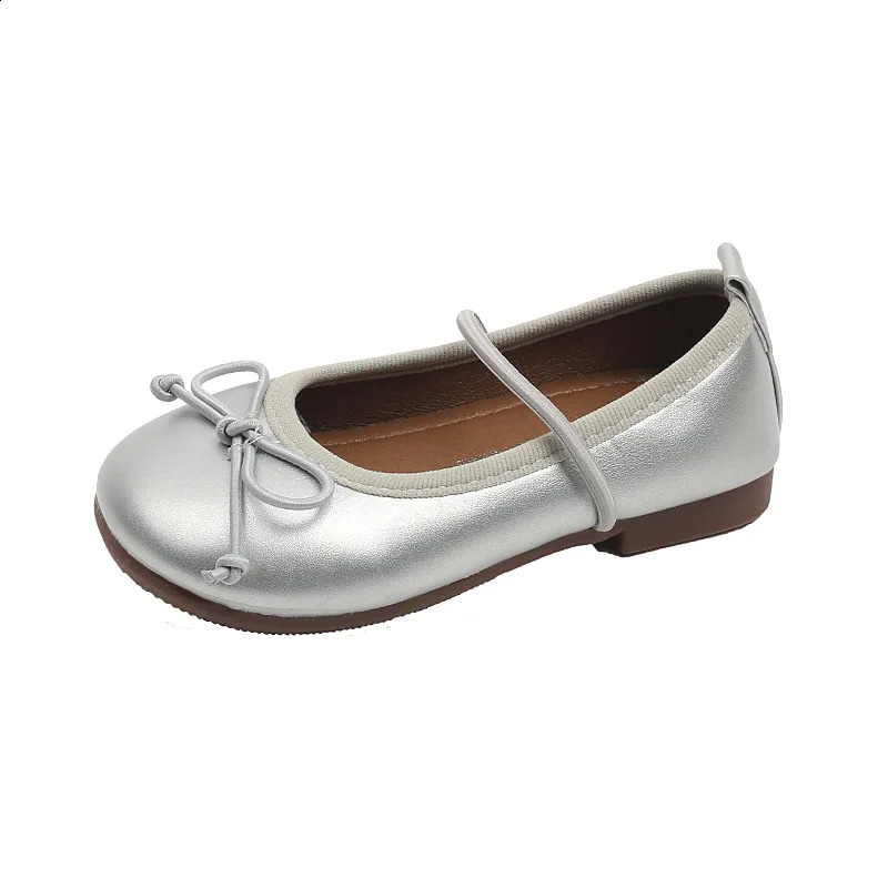 Children Flats Spring Summer Autumn Kids Shoes Girls Oxfords School Gold Silver Toddler Soft Pu Leather For Girl 250828
