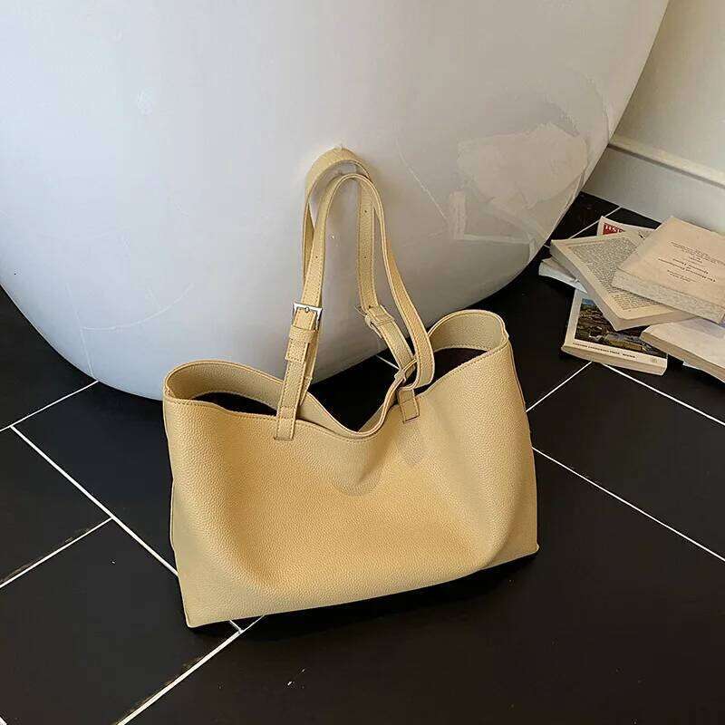 Fashion Large Capacity Tote Soft PU Leather Shoulder Bag NEW Casual Commuting Handbag Shopper Purses Bags For Women