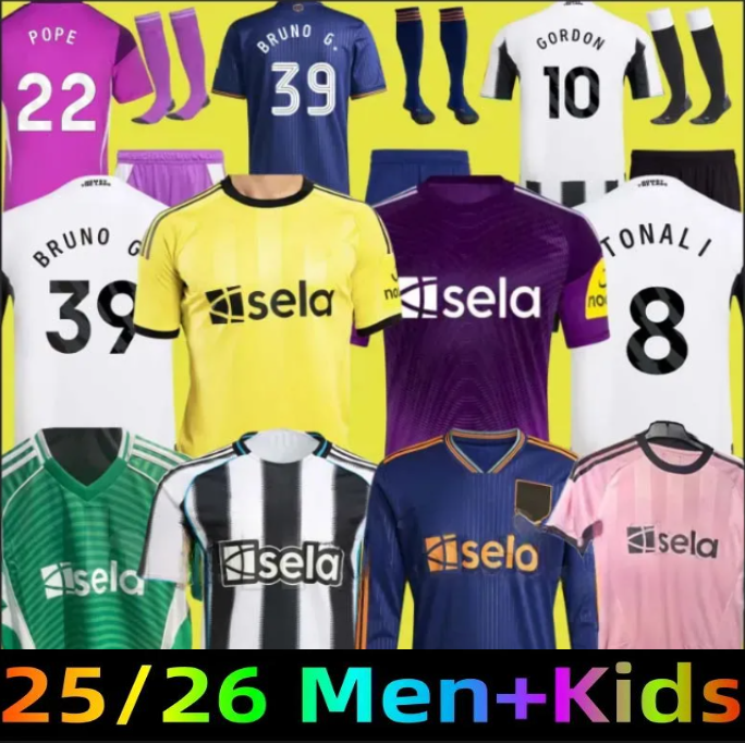 25 26 NUFC Soccer Jerseys Bruno G Isak Gordon Botman Joelinton Tonali Livramento Willock Krafth jersey fans player shirt men kit kids equipments