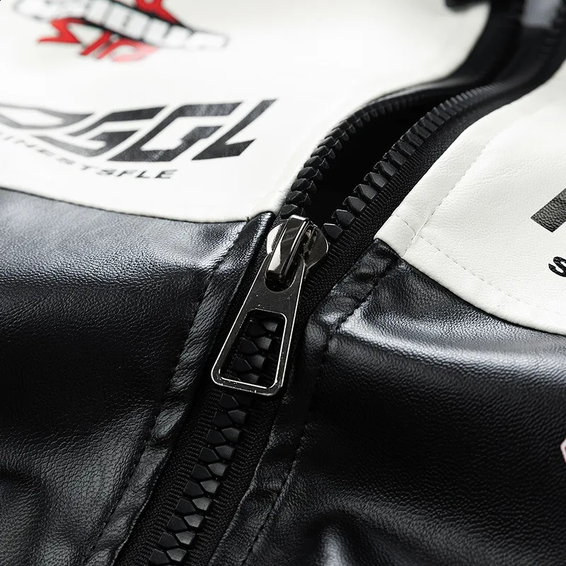 European And American Fashion Racing Suit Cool Jacket MenS Style Leather High Street Motorcycle Clothing 250902