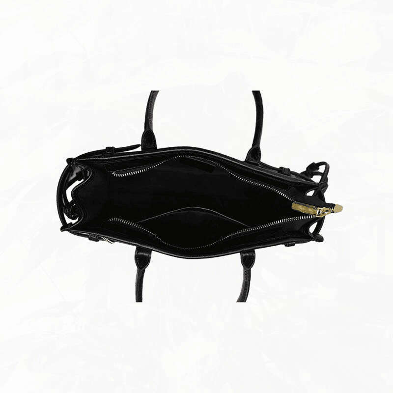 New Soft Lux Boston Baguette Retro Motorcycle Style Top Layer Oil Wax Leather Women's Crossbody Shoulder Bag