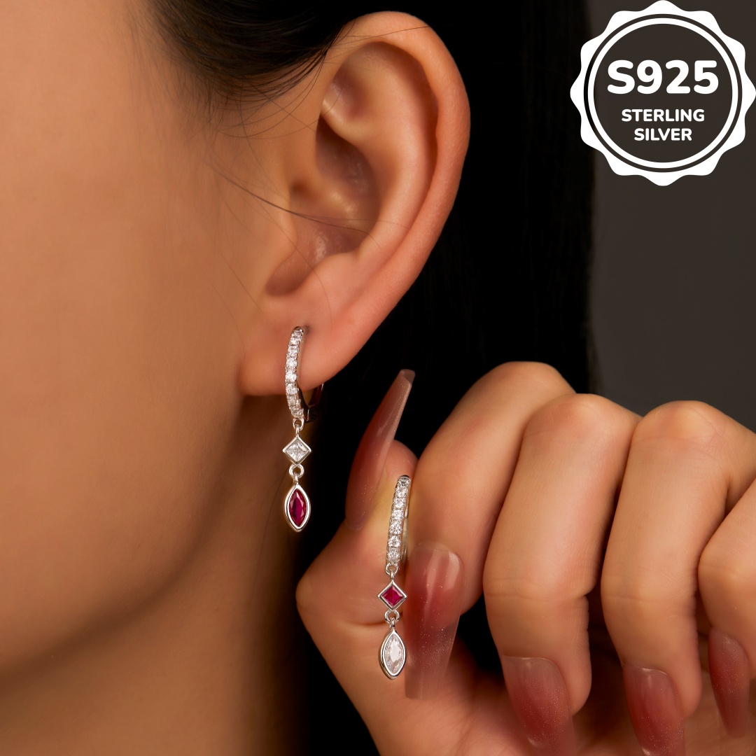 MT Best-selling Premium Jewelry Earrings, 925 Sterling Silver Cubic Zirconia Simulated Diamond Earrings Collectible Jewelry