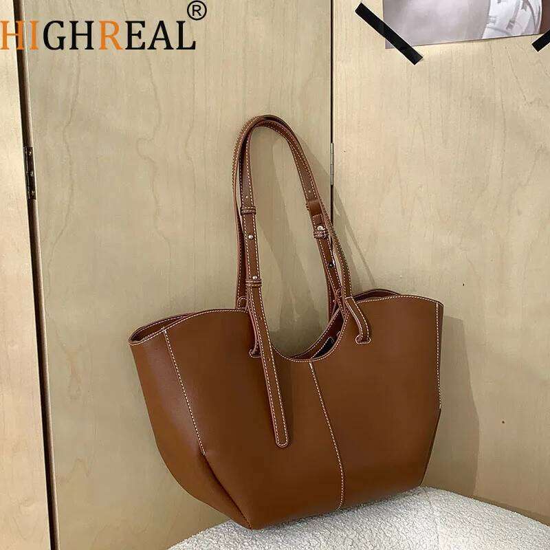 Designer Large Capacity Women Handbag Single Shoulder Portable Shopping Leather Ladies Commuter Underarm Totes Bag
