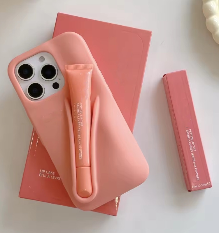 phone case For iPhone 17 Pro Max case 16 15 Plus 14 Pro 13 12 Luxurys Designer Fashion iphone case Lip Gloss Lipstick Lip Balm 3D Silicone Phone Case