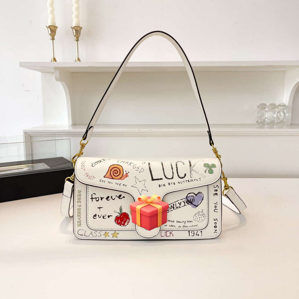 2025 new womens highend feel printed graffiti handbag shoulder crossbody bag bags designer handbags sale