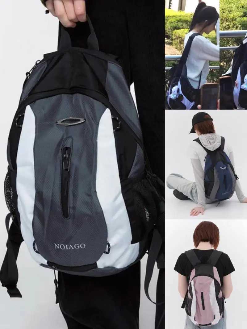 Minji Noiago Color Blo Bapa Large aci Student Backpack for College Nylon ex Shoulder Bag Y250828