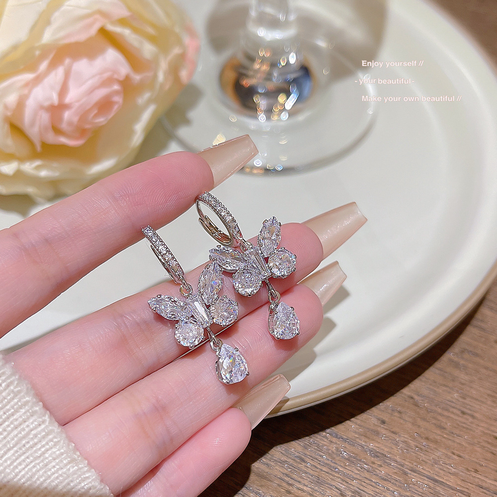 Exquisite butterfly earrings insect earrings party fashion all-match women's earrings exquisite jewelry