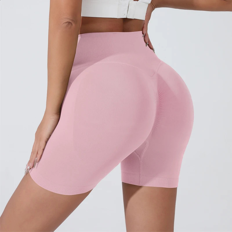 Womens HighWaist Breathable Yoga Shorts for Summer Running Short Tights Leggings Cycling Workout Gym Sports 250910