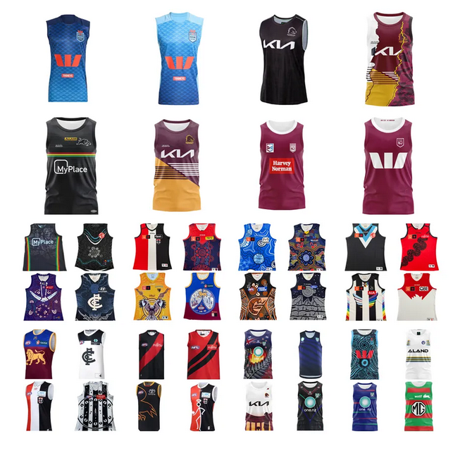 2024 2025 2026 West Coast geelong rugby jerseys AFL Crows Brisbane Lions Saints Rugby Jerseys, Training Vests, Football Shirts Men
