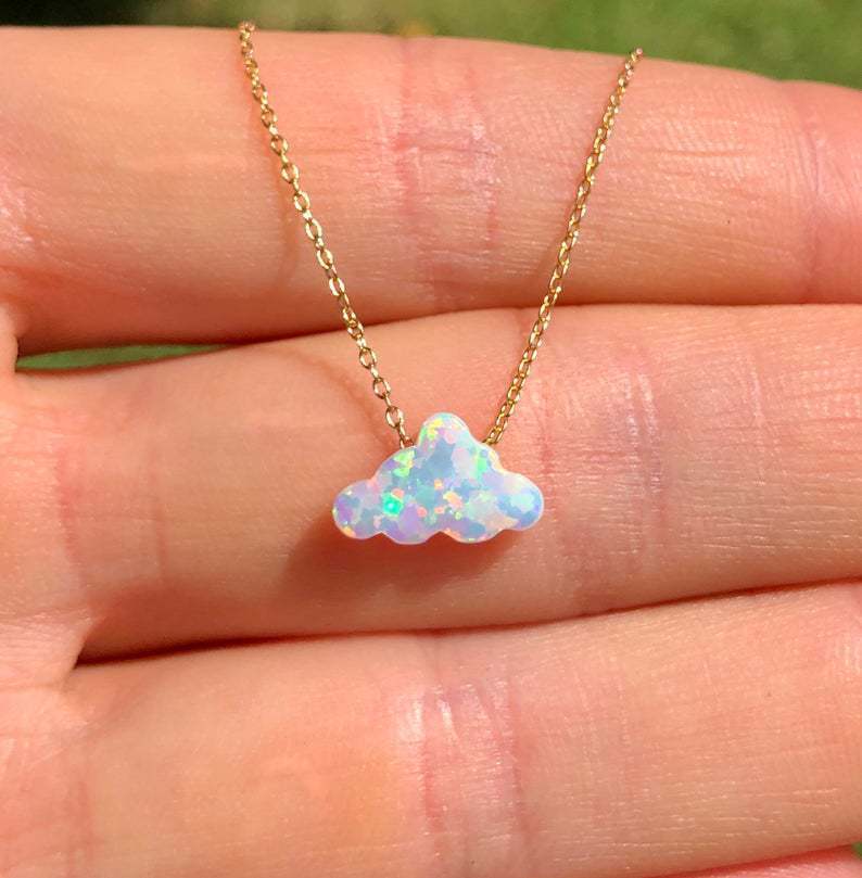 New Design Cloud Shape Acrylic Handmade Necklace for Women 241018