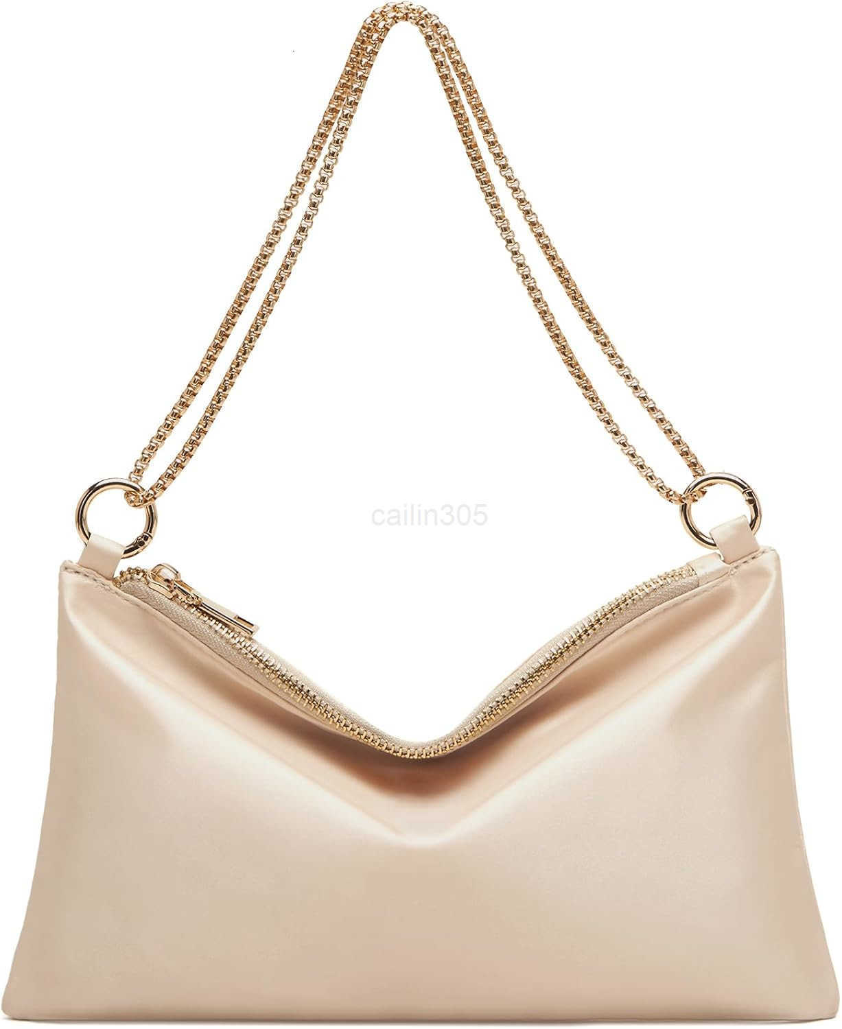 Womens Evening Handbag Satin Shoulder Bag Purse for Prom Engagement Cocktail Party Wedding Z25909