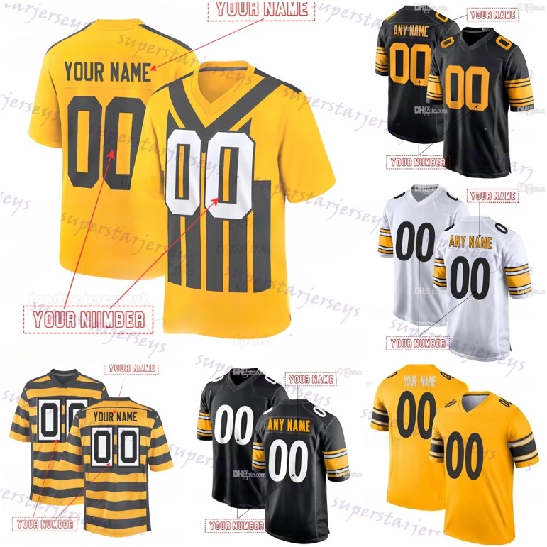 Personalize 1933 Throwback Jerseys Aaron Rodgers Jack Sawyer Will Howard DK Metcalf Watt Football Patrick Queen Joey Porter Jr Polamalu Fitzpatrick Freiermuth
