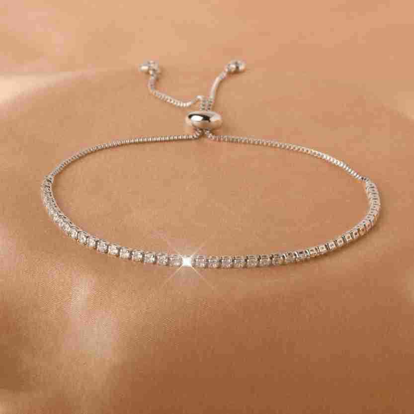 with Positioning Beads, Shiny Light Zircon Inlaid Versatile Bracelet