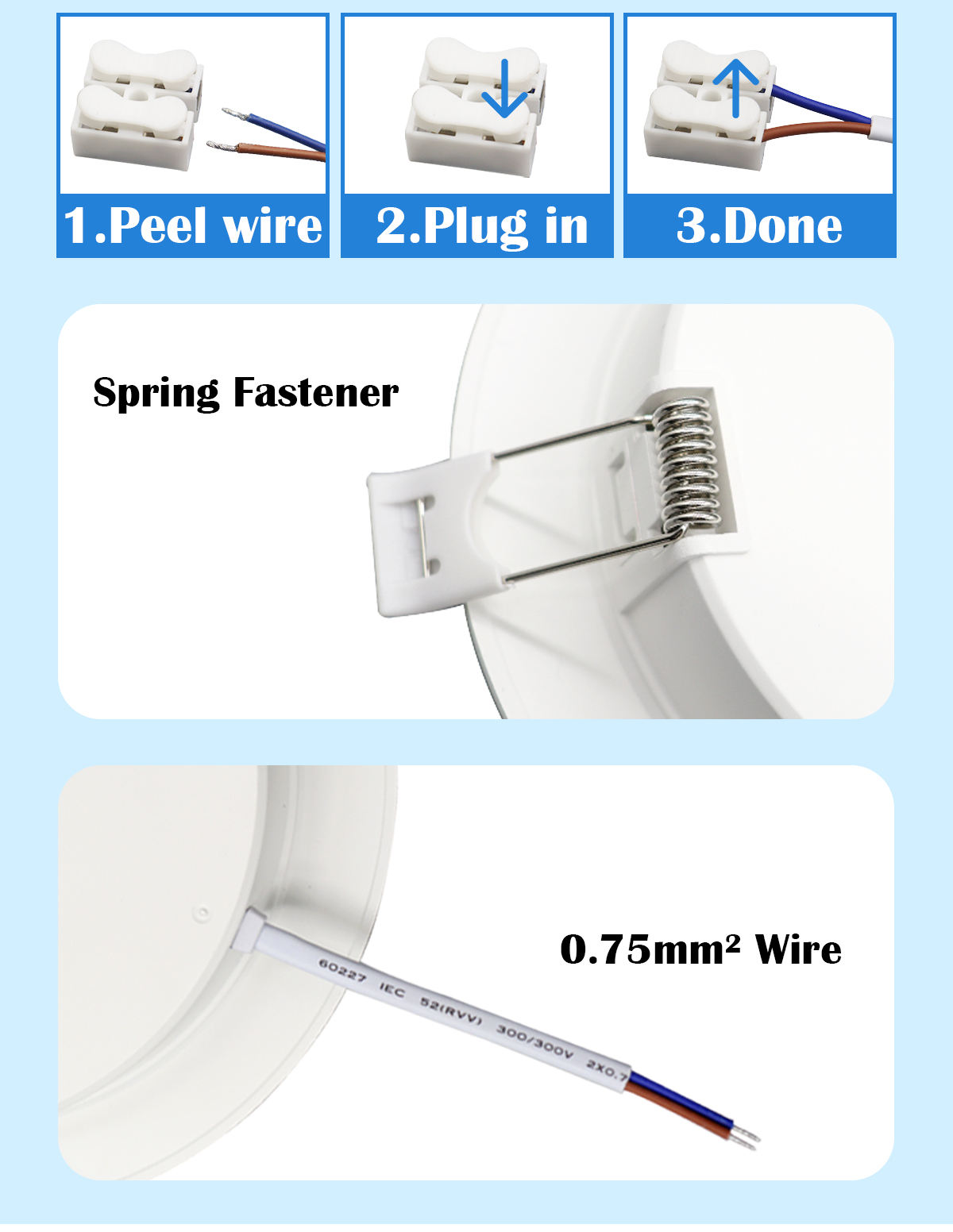 led downlights 3W and 5W, embedded anti-glare ceiling lights, living room ceiling hole lights 7W and 10W, no main light lighting design-BY
