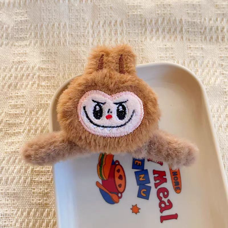 Labubu Plush Hair Claw Hats Scarves Gloves Cute Cartoon Hair Clip for Updos Hair Claw Accessories Set Claw Clips Jaw Clip Barrettes Hair Band