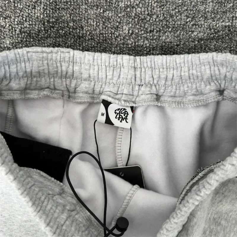 11 High Quality Embroidery Oversized Mertra Jogger Drawstring Sweatpants for Men and Women Gray Pants X2508281