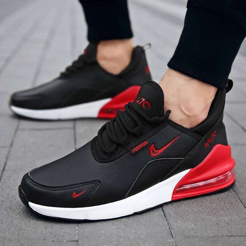 Leather Running Shoes for Men Casual Sports Sneakers Original Walking Jogging Air Cushion Male Trainers 2025 Big Size 45 46 47