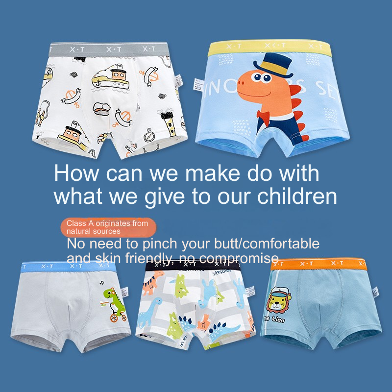 Comfortable Toddler Boy's Cotton Knickers with Elastic Waistband for Durability & Ease of Movement Combination of 5 items - 103-4