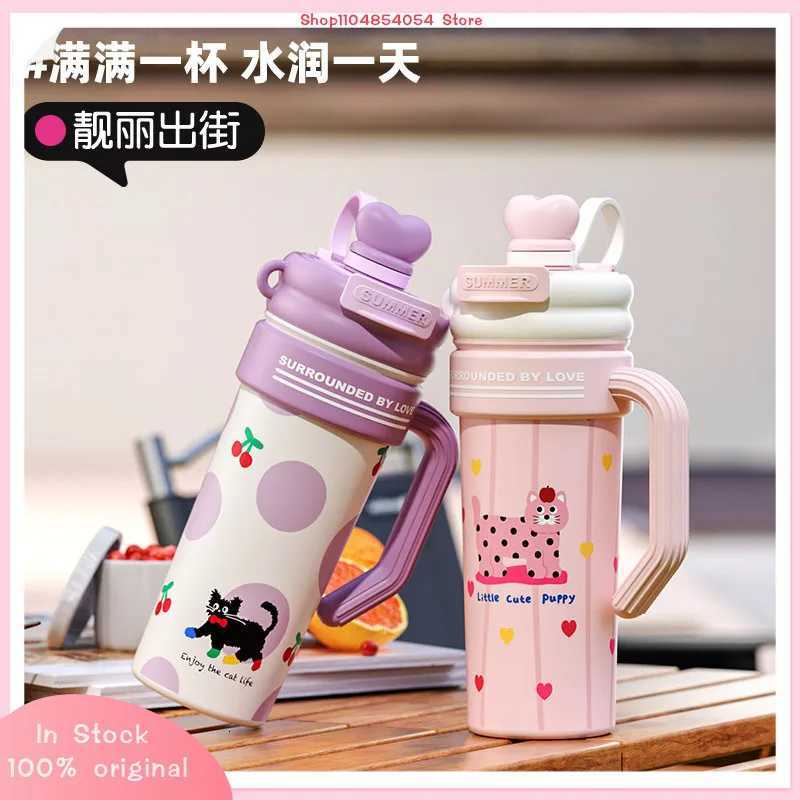 2025 New Cartoon Animation Thermal Insation Bottle 700ml Stainless Steel Straw With Large Capacity Outdoor Portable Cup Y250828 W260226