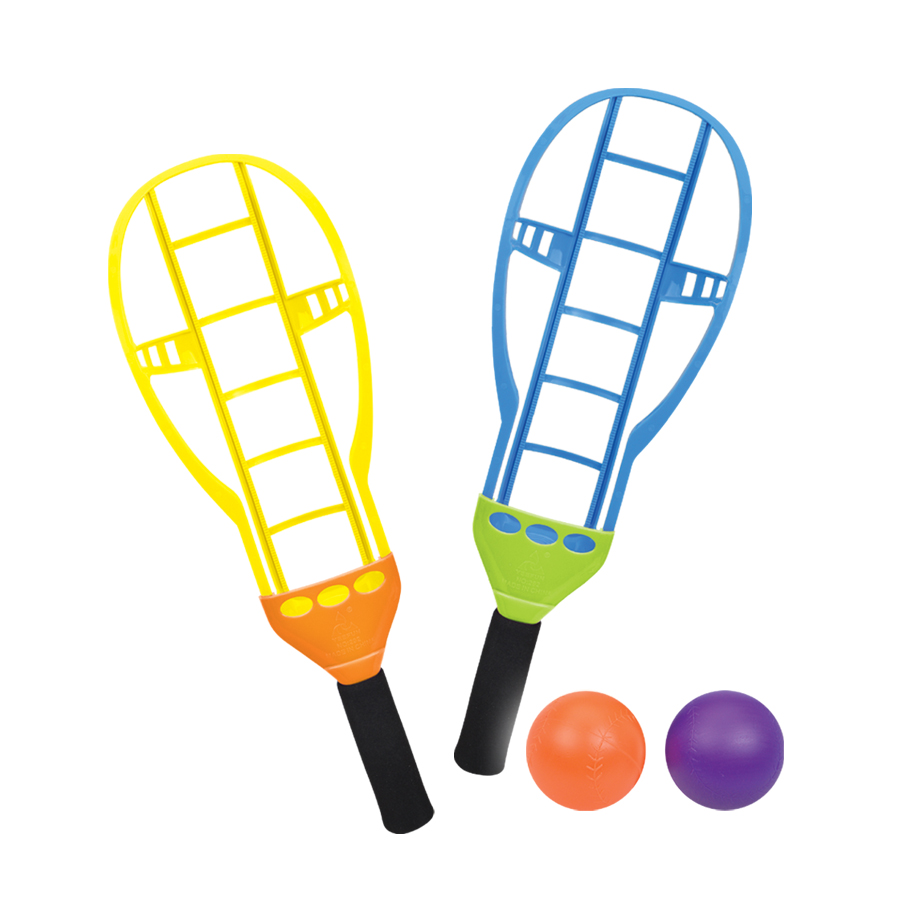 Outdoor Kids' Catch and Toss Game Set - Colorful Plastic Catchers with Balls for Fun