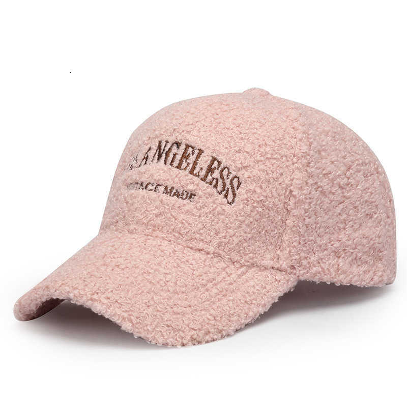 Winter and autumn Teddy fleece letter embroidered beanie for women, Korean style, fashionable for travel, warm and protective, versatile baseball cap
