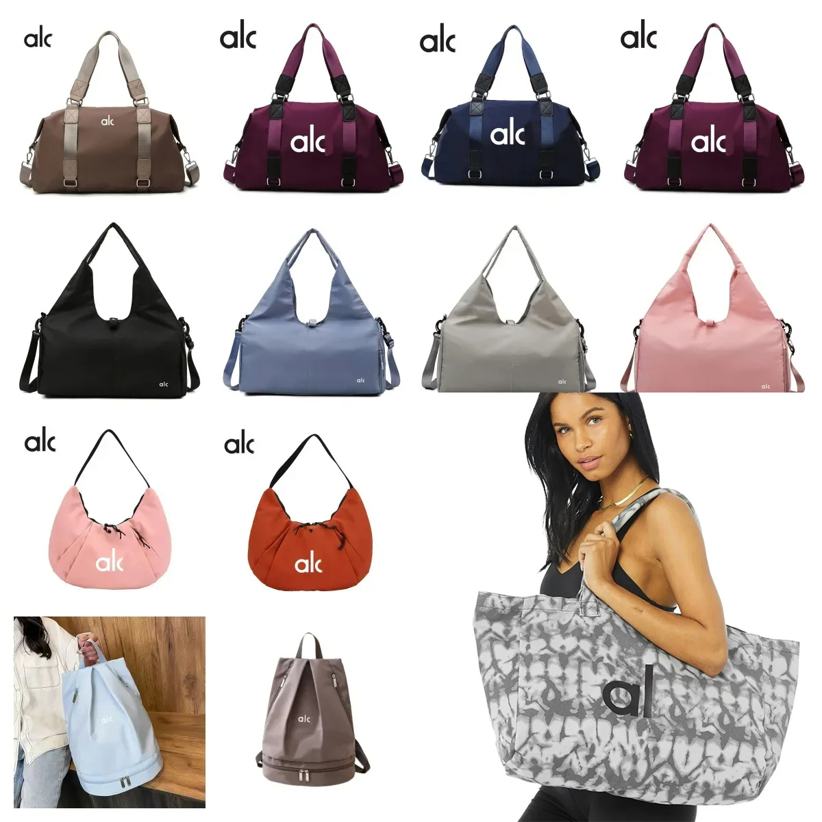 designer alobags Travel Duffel With Shoulder Strap Sports Gym Overnight Bag For Women Personalized Weekender yoga Bags