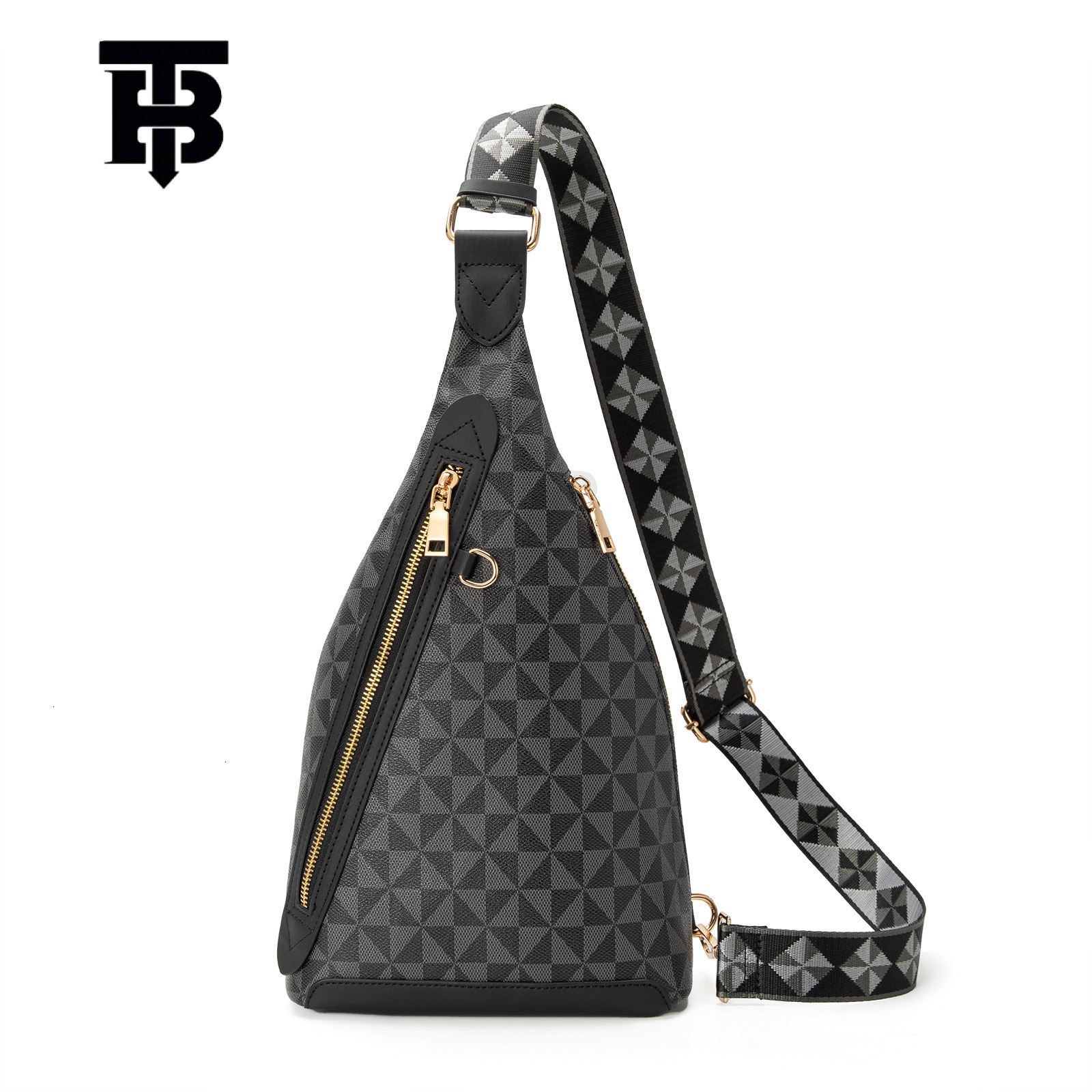 TB BHULAMTE Designer Printed Chest Bag Luxury Bag New Men's And Women's Casual Crossbody Bag Summer Large-capacity Outdoor Travel Chest Bag