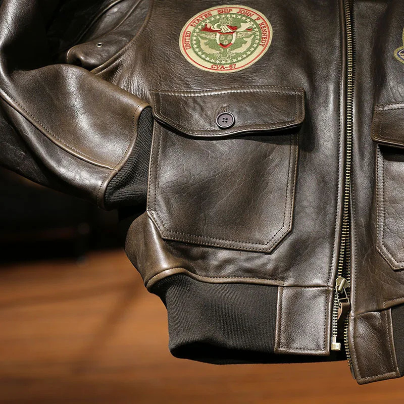 European American Plus Size Winter Thickened Sheepskin Flight G1 Bomber Coat Removable Fur Real Leather Jacket Men 251023