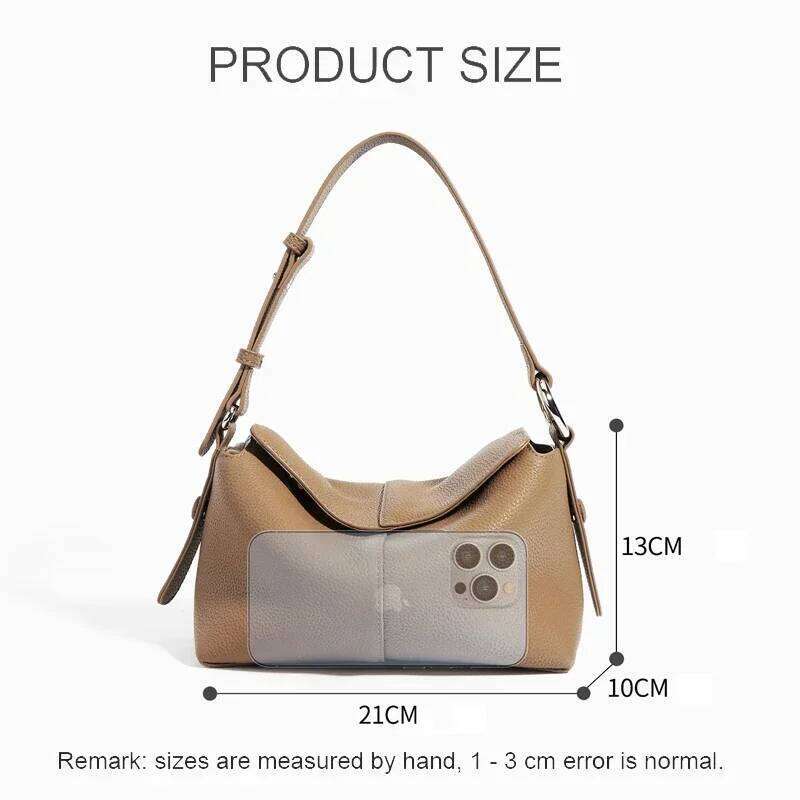 New Women's Genuine Leather Cross Body Pillow Bags Lady Fashion Handbag Casual Female Underarm Messenger Sling Shoulder Bag
