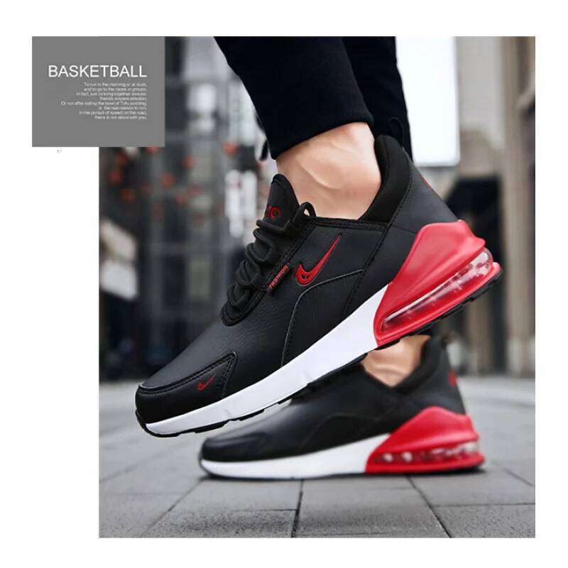 Leather Running Shoes for Men Casual Sports Sneakers Original Walking Jogging Air Cushion Male Trainers 2025 Big Size 45 46 47