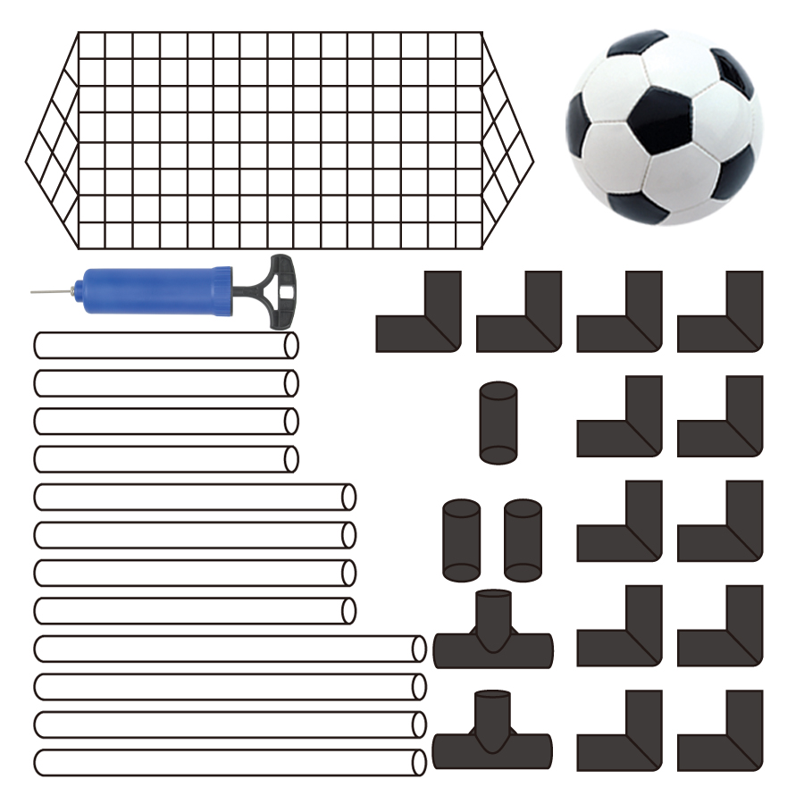 PP Material 2-in-1 Soccer Goal for Kids, Safe Lightweight Dual Football Net Set, Portable Practice Goals for Toddlers Children Outdoor Indoor Play