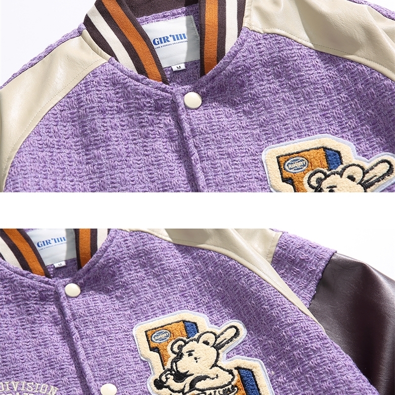 Letterman L y Stadium Award Patchwork Men Baseball Bomber Jacket Unisex Women Varsity Coat University Streetwear Chic w250827