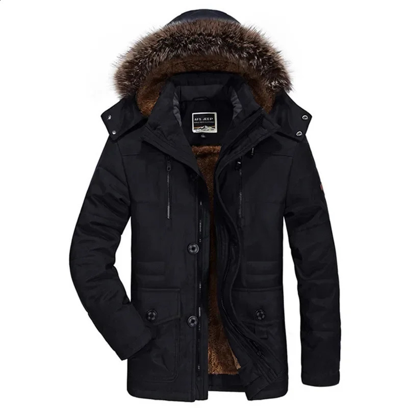 Winter Mens Down Jacket Highquality Long Thicken Warm Hooded Parka Male Fitted Multi Pocket Work 7XL Men Coats 250827