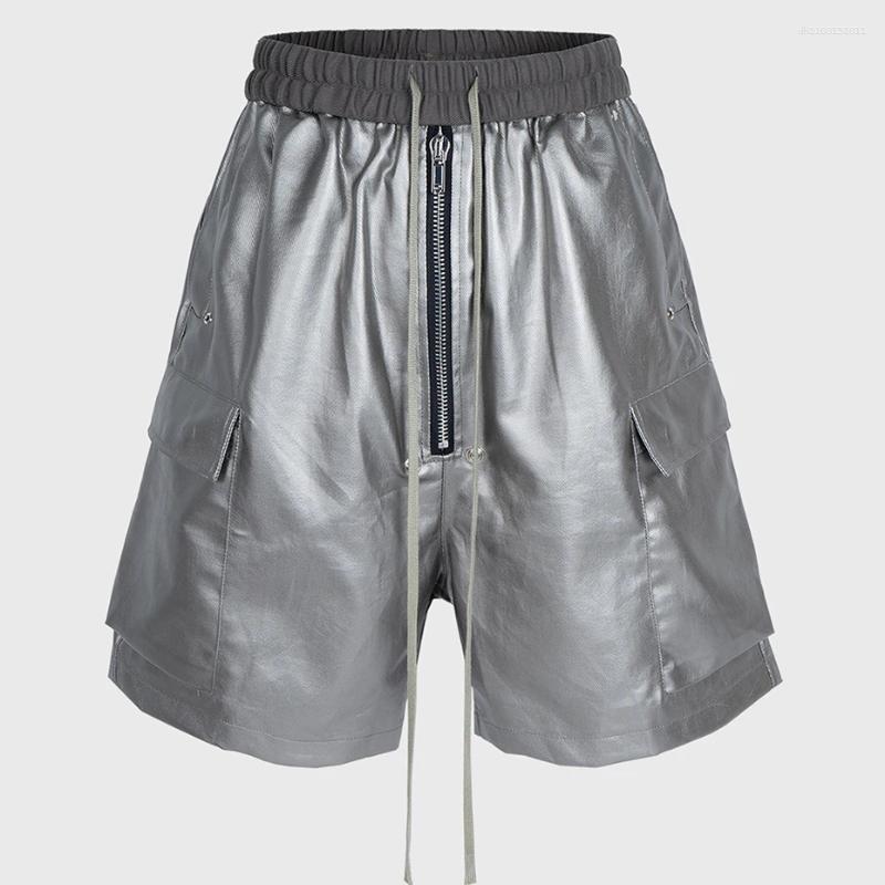 Men's Shorts Men Summer Cargo 2025 Black Loose Casual Side Pocket Wide Leg Short Pants For Male