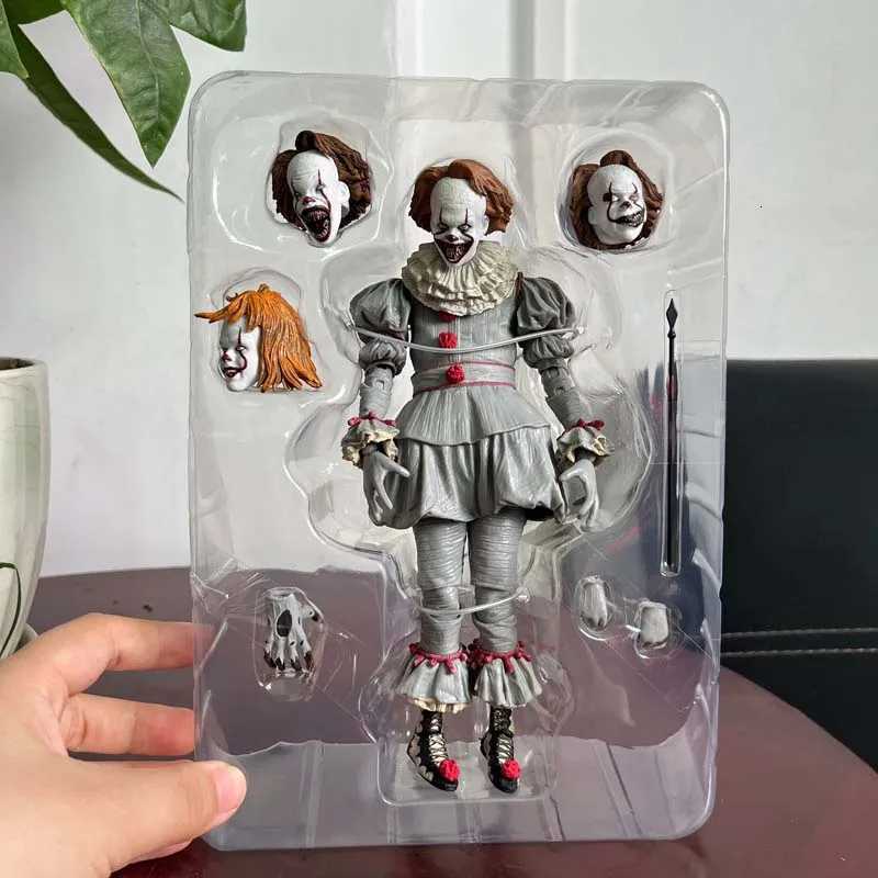 NECA Pennywise Joker Figure Pennywise Joker Bill Toy Horror Doll Action Figure Model Toys Joint Movable Doll Bookshelf Ornament W250828