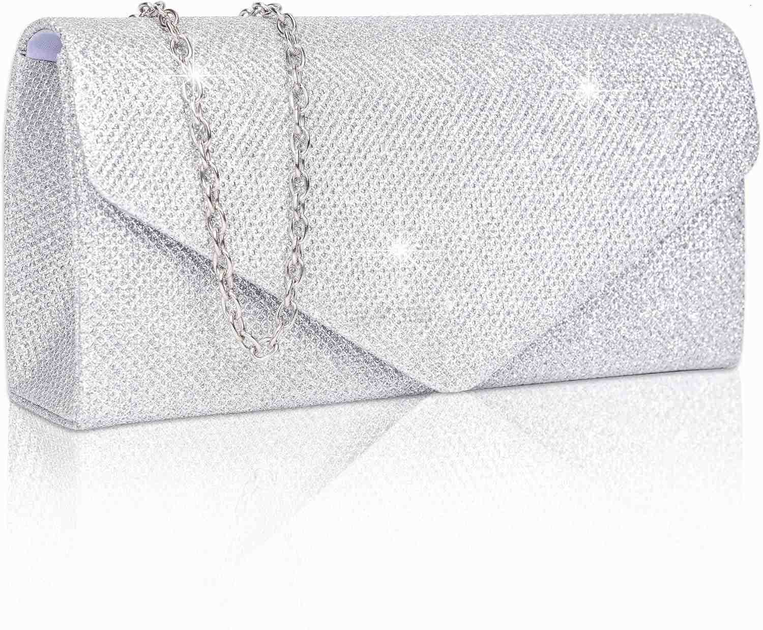 Purses for Women Sparkly Sequin Envelope CluTCh Evening Bag wChain Elegant Party Prom Dress Bride Purse Z25910
