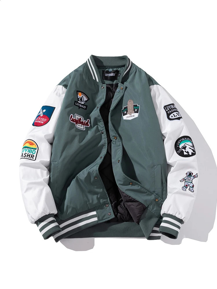 Autumn Winter Varsity Jacket Men Fashion Baseball Women y Letter American Coat College Streetwear Button Pink 250828