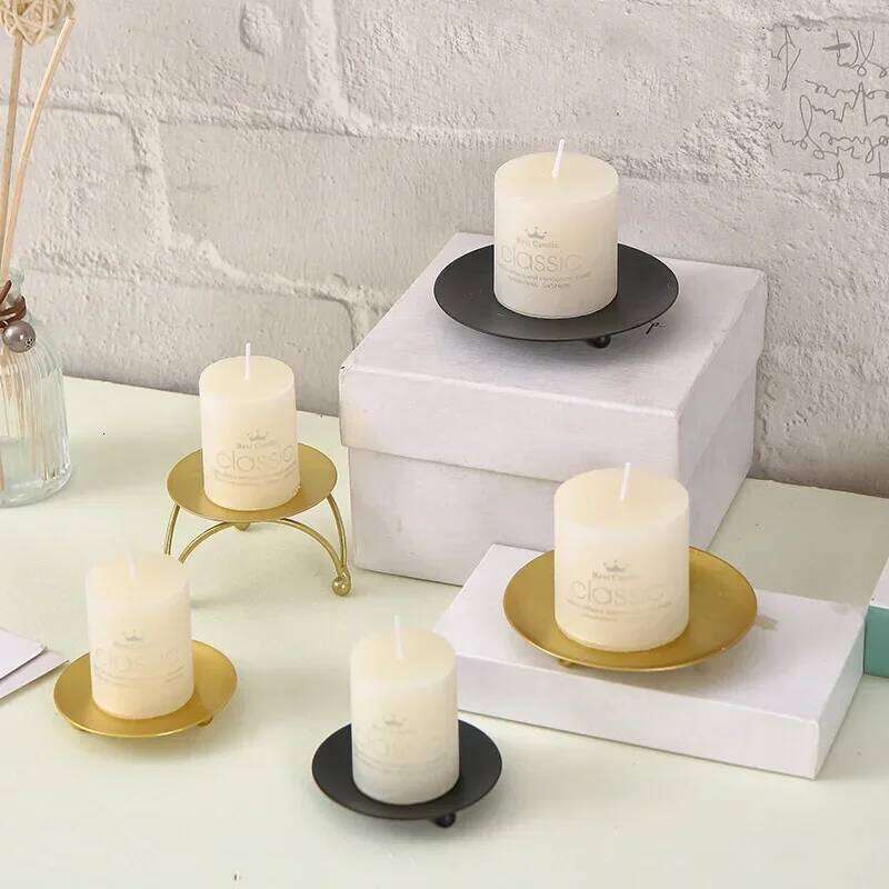 Iron Black Golden Gold Candle Holders for Wedding Festival Party Candlestick Holder Art Gift Home Decoration Accessories