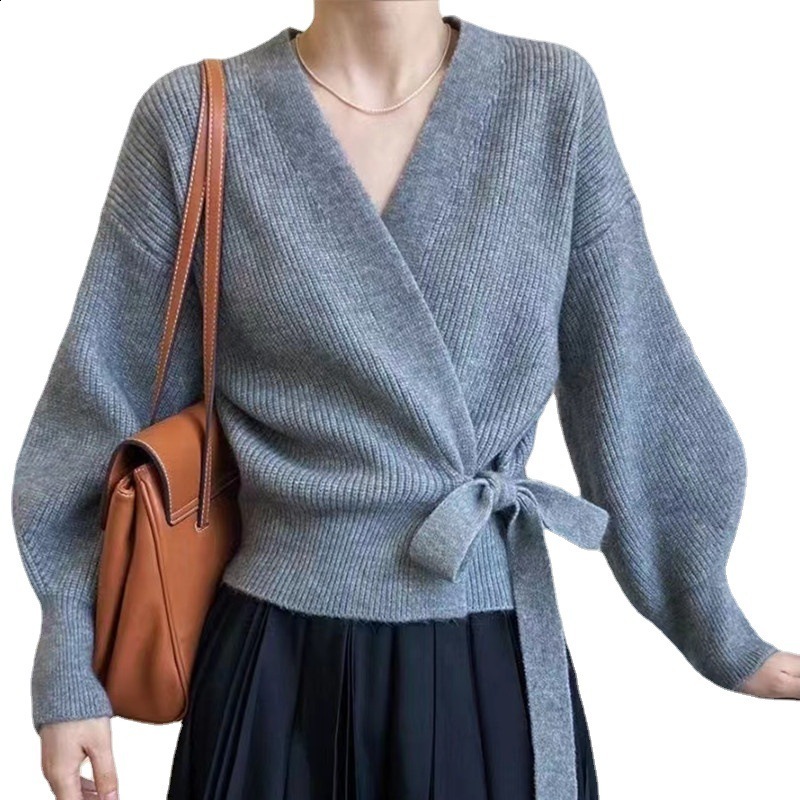 irregular cashmere sweater for women in autumn and winter high-end button with wool knitted cardigan fashionable knitted ultra-thin L065 241230