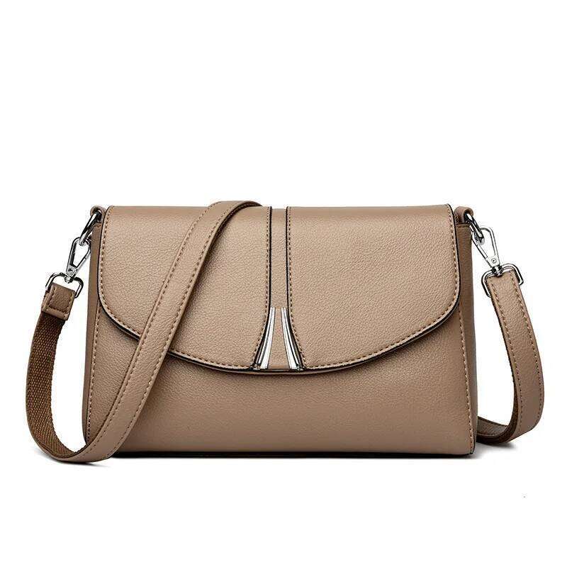 Cross-Border Foreign Trade Women's 2025 New Fashion Middle-Aged Mother Messenger Simple Portable Shoulder Square Bag