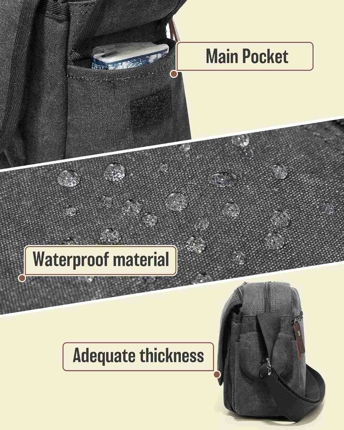 Bag for Men Crossbody Bag Aesthetic Water Resistant Unisex Classic Canvas Shoulder Bag M250828