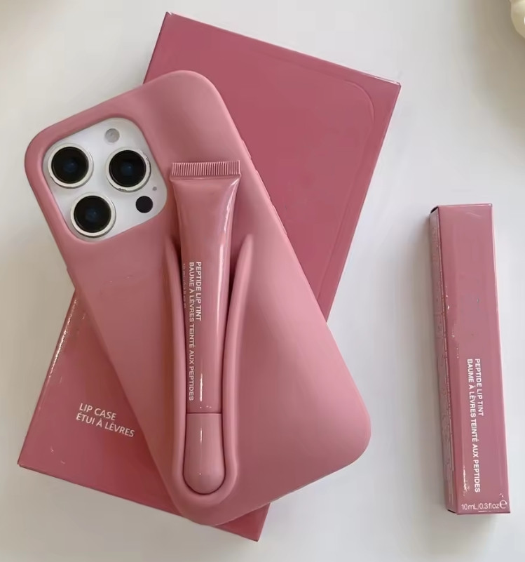 phone case For iPhone 17 Pro Max case 16 15 Plus 14 Pro 13 12 Luxurys Designer Fashion iphone case Lip Gloss Lipstick Lip Balm 3D Silicone Phone Case