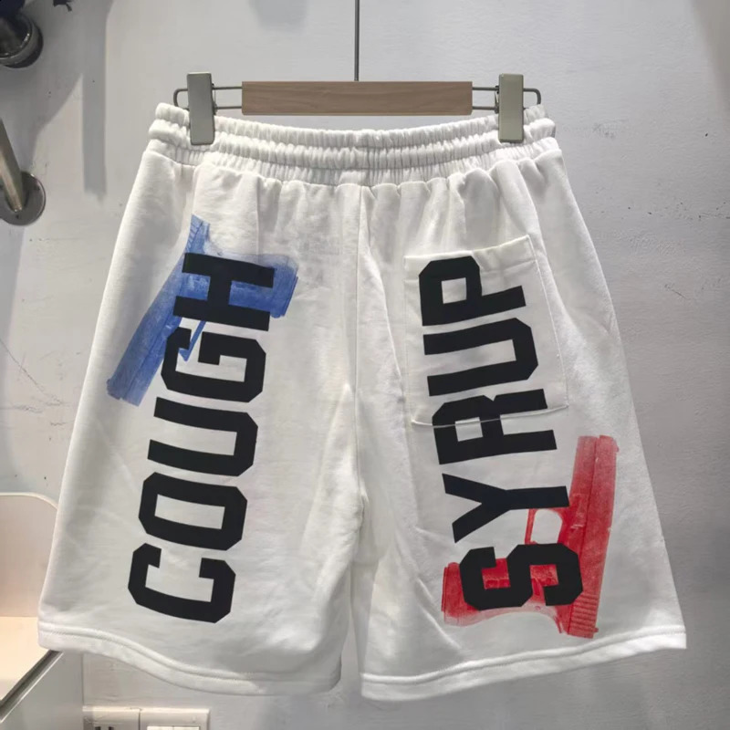 Three Guns Print Thats A Awful Lot of Cough Syrup Shorts Jorts Men Women Classic Two Metal Round Buckle Drawstring Shortpants 250828