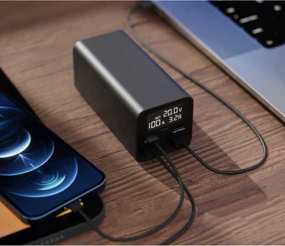 Cell Phone Power Banks 100000mAh Power Bank Type C PD 65W Fast Charging Powerbank External Battery Charger For Smartphone Laptop Tablet iPhoneL240111